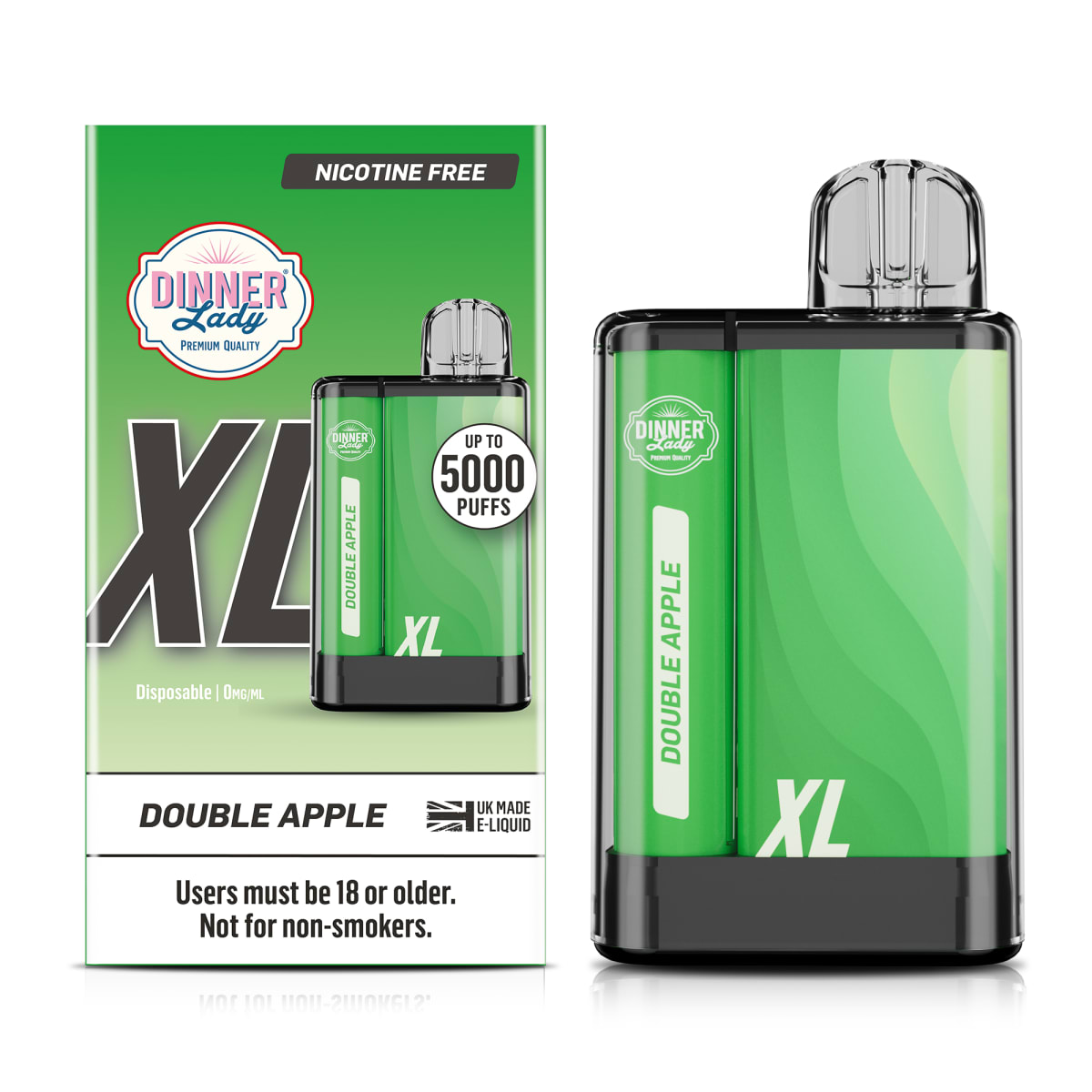 POD DINNER LADY XL– DOUBLE APPLE – 5.000 PUFF FUERZA 0