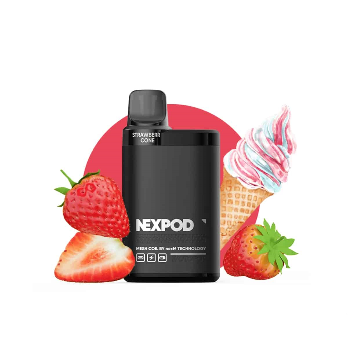 Wotofo Nexpod Kit 5000 puff - Strawberry cone